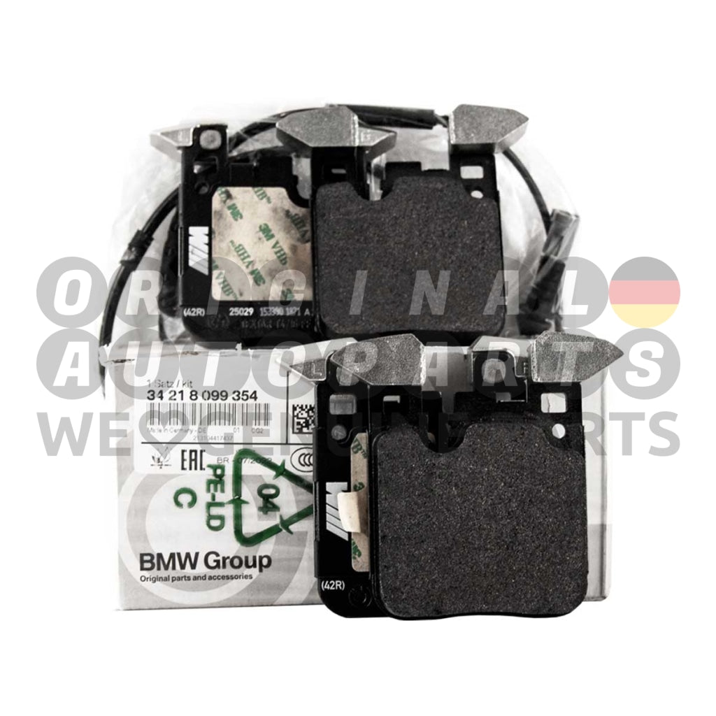Original BMW Bremsbelagsatz Bremsbeläge hinten + Sensor M2 F87 M3 F80 M4 F82 F83 34218099354
