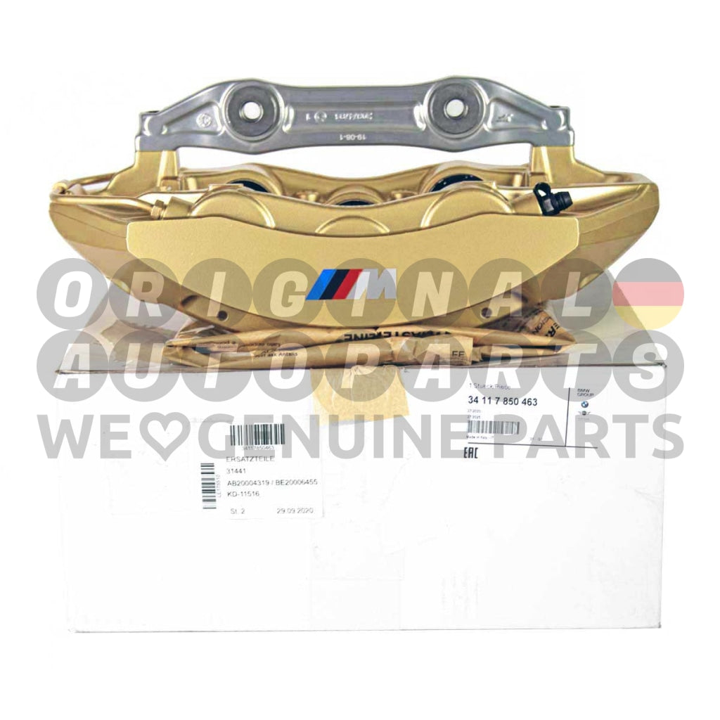 Original BMW M Performance Bremssattel 6-Kolben vorne links gold 34117850463